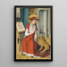 Saint Jerome in his study with the lion - Master of the Book of House — framed artwork on a wall