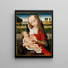 Virgin and Child Painting - Master of the Legend of Saint Catherine — framed artwork on a wall