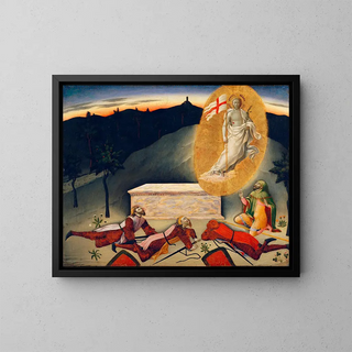 The Resurrection - Master of the Osservanza — framed artwork on a wall