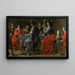 Gathering of players with hurdy-gurdy player - Master of the Procession — framed artwork on a wall