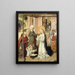 L'Adoration of the Child - Master of the Saint-Barthélemy Altarpiece — framed artwork on a wall