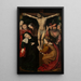 The Crucifixion of Christ - Master of the Turin Crucifixion — framed artwork on a wall