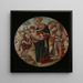 Virgin and Child with Saint John the Baptist - Master of the Borghese Tondo — framed artwork on a wall