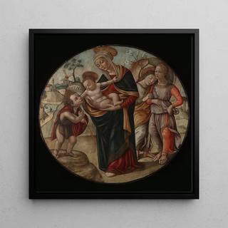 Virgin and Child with Saint John the Baptist - Master of the Tondo Borghèse