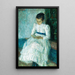 A young girl reading - Matej Sternen — framed artwork on a wall