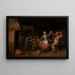 a Couple of peasants dancing at the inn - Matheus Berckmans — framed artwork on a wall