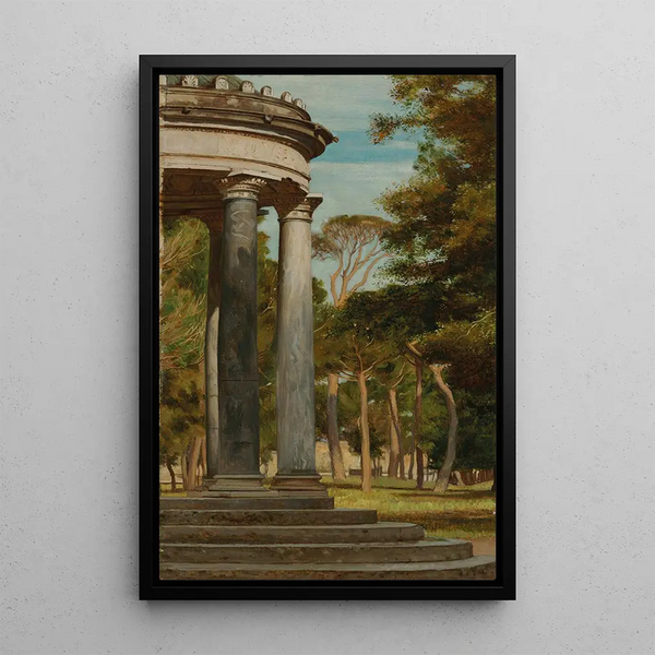 Temple dans les jardins Borghèse à Rome - Matthew Ridley Corbet — framed artwork on a wall