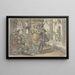 Elegant couple painting with a guitar player - Mathias Strasser — framed artwork on a wall