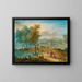a vast landscape with travelers - Mathys Schoevaerdts — framed artwork on a wall