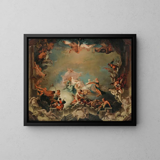 Sketch for a ceiling - Matteo Bonechi — framed artwork on a wall