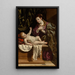 the Virgin Mary adoring the Child Jesus - Matteo Loves — framed artwork on a wall