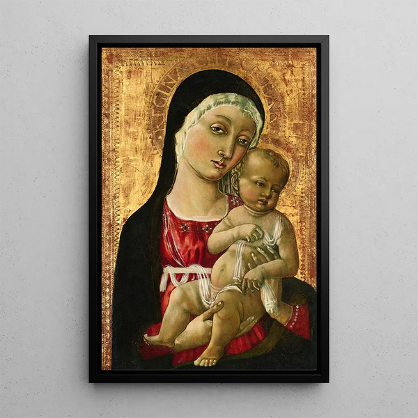 La Madone et l'Enfant - Matteo di Giovanni — framed artwork on a wall