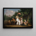 a Noble Family Distributing Alms in a Park - Mattheus Ignatius van Bree — framed artwork on a wall