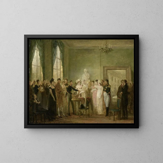 An unidentified historical subject - Mattheus Ignatius van Bree — framed artwork on a wall