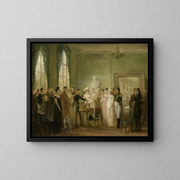 An unidentified historical subject - Mattheus Ignatius van Bree — framed artwork on a wall