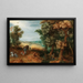 Landscape painting with an ambush - Mattheus Molanus — framed artwork on a wall