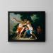 Venus and Adonis - Mattheus Terwesten — framed artwork on a wall