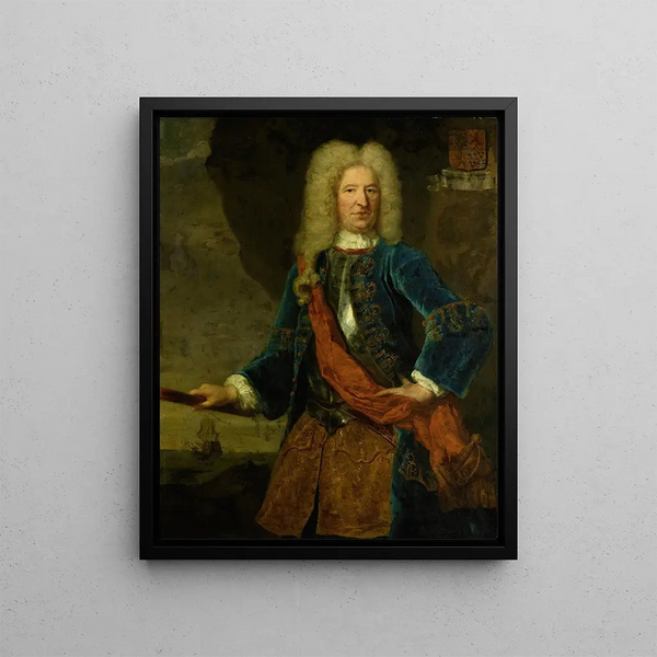 Portrait of François van Aerssen, Lord of Sommelsdijk, Vice-Admiral of Holland and Western Frisia - Mattheus Verheyden — framed artwork on a wall