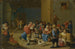 Interior tavern painting with peasants drinking and dancing - Mattheus van Helmont — artwork view