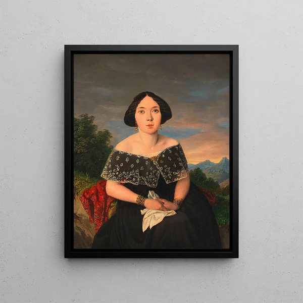 Anna Toma, wife of the artist - Matthias Rudolf Toma — framed artwork on a wall