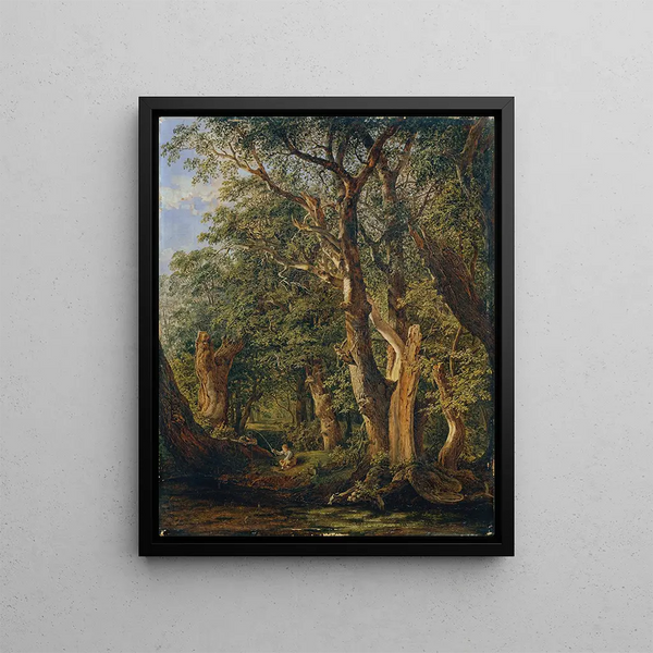 Fête du Prater avec des garçons pêcheurs - Matthias Rudolf Toma — framed artwork on a wall