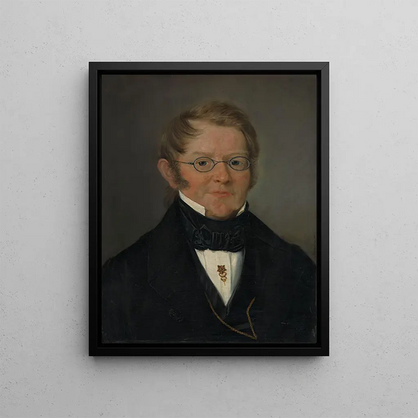 Portrait of the County Court Judge Jens C. Delphin - Matthias Stoltenberg — framed artwork on a wall