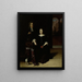 Portrait of a woman and a man in an interior - Matthias Wulfraet — framed artwork on a wall