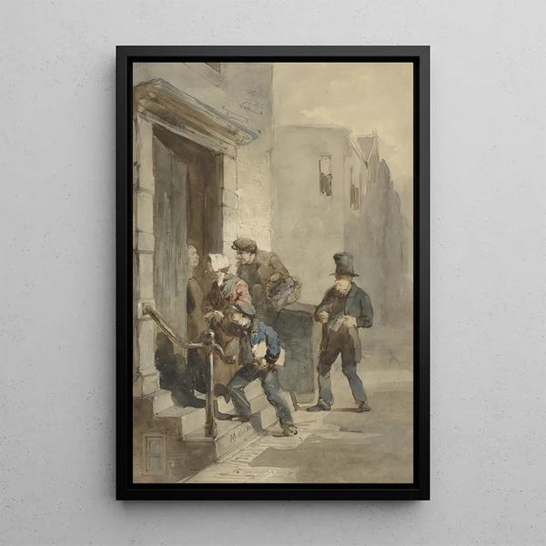 Les Créanciers - Matthijs Maris — framed artwork on a wall