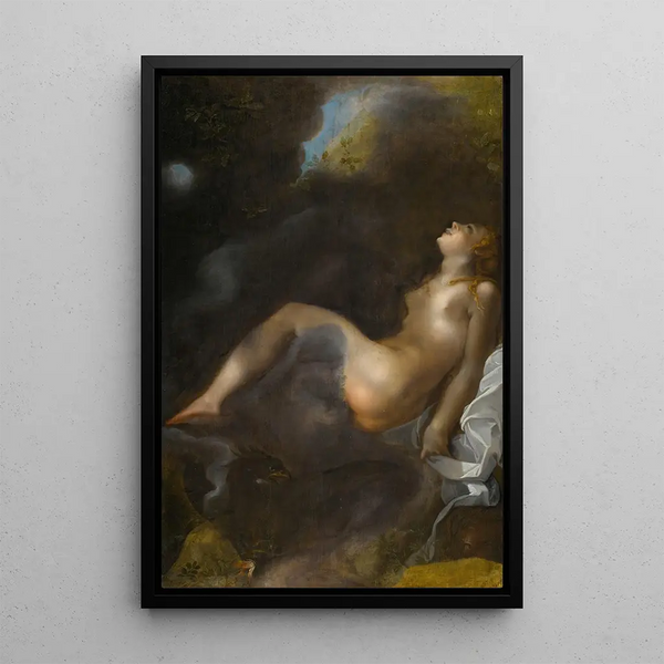 Jupiter and Io - Matthäus Gundelach — framed artwork on a wall