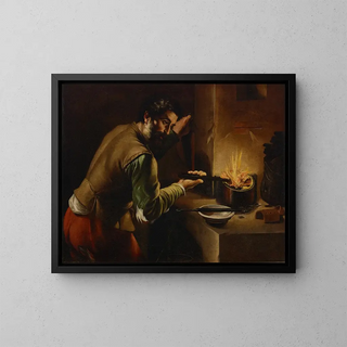 An goldsmith - Mattia Preti — framed artwork on a wall