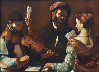 Concertino with a violinist - Mattia Preti — artwork view