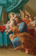 L'Enfant Jésus crowning Saint Joseph with angels behind - Mattia de Mare — artwork view