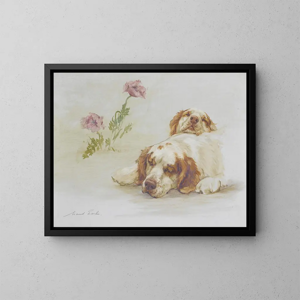 Surely sleep is sweeter than toil - Maud Earl — framed artwork on a wall