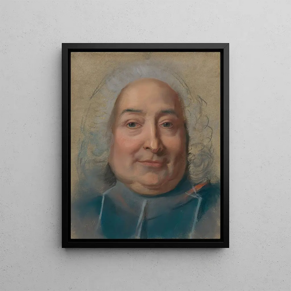 Portrait of Monseigneur Vintimille Du Luc, Archbishop of Paris - Maurice Quentin de La Tour — framed artwork on a wall