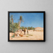 Harvest of dates in Chetma - Maurice Bompard — framed artwork on a wall