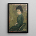 Eva Meurier in a green dress - Maurice Denis — framed artwork on a wall