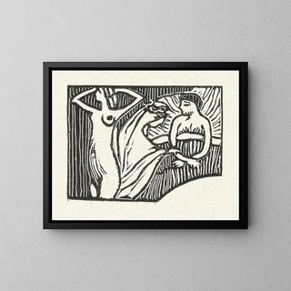 Illustration for a poem from the collection Wisdom - Maurice Denis — framed artwork on a wall