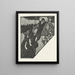 Illustration of Christ carrying the cross and nuns accompanying a poem from the poetry collection Sagesse by Paul Verlaine - Maurice Denis — framed artwork on a wall