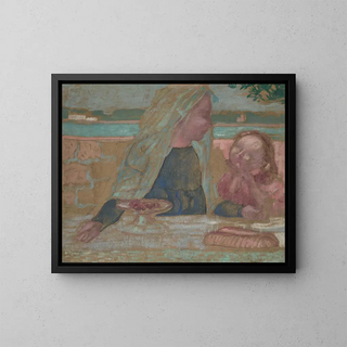 Virgin with Cherries - Maurice Denis — framed artwork on a wall