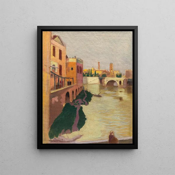The Duke of Tiber or San Bartolomeo Rome - Maurice Denis — framed artwork on a wall
