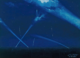 The last raid of the zeppelins on the night of January 29 to 30, 1916 - Maurice Jean Bourguignon — artwork view