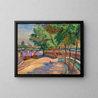 Pont des Arts, Paris - Maurice Mendjizky — framed artwork on a wall
