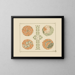 Abstract design based on leaf shapes - Maurice Pillard Verneuil — framed artwork on a wall