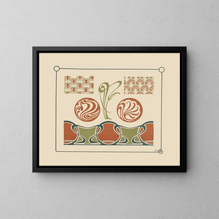Abstract design based on organic shapes and arabesques - Maurice Pillard Verneuil — framed artwork on a wall