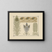 an abstract design inspired by peacock feathers - Maurice Pillard Verneuil — framed artwork on a wall