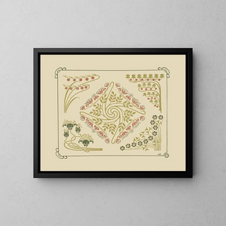 Abstract design based on small leaf shapes - Maurice Pillard Verneuil — framed artwork on a wall
