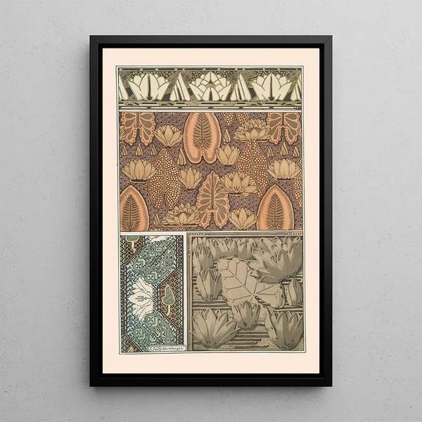 Water Lily 3 - Maurice Pillard Verneuil — framed artwork on a wall