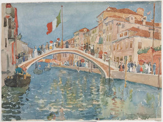 A Bridge in Venice - Maurice Prendergast — artwork view