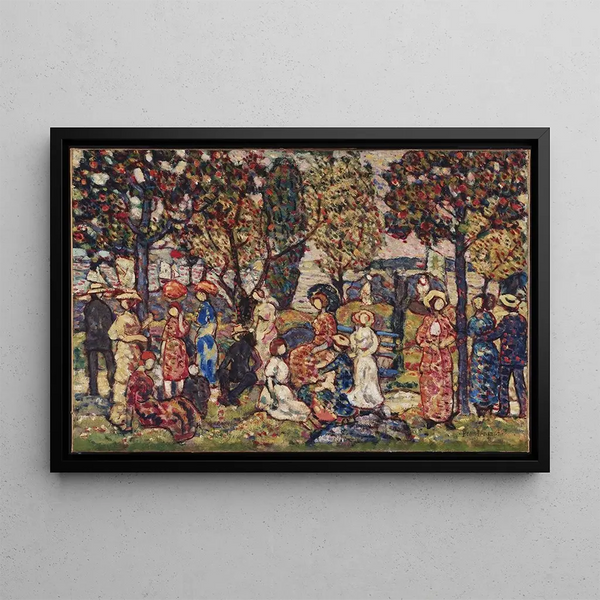 Autumn Painting - Maurice Prendergast — framed artwork on a wall