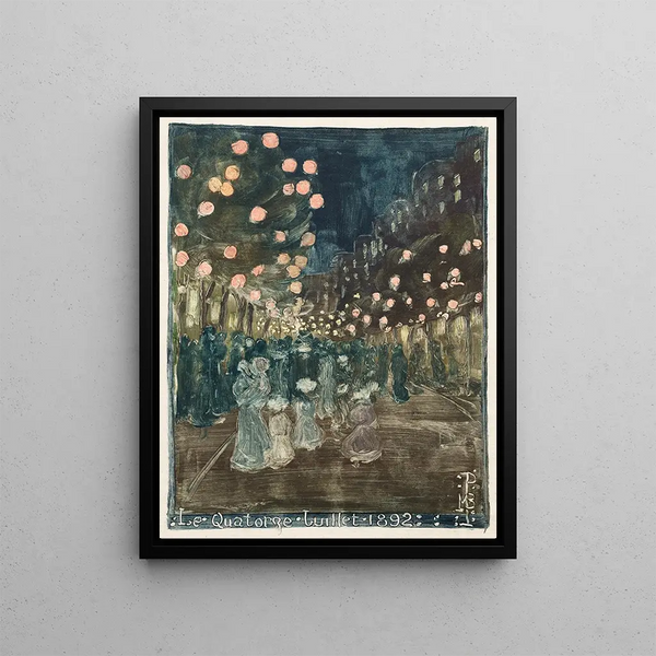 Day of the Storming of the Bastille - Maurice Prendergast — framed artwork on a wall